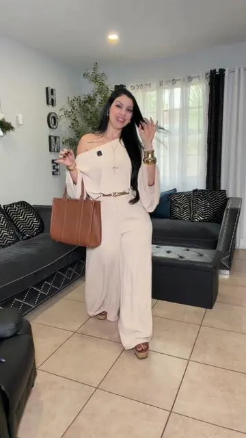 2026 ChicMe Women's Skew Neck Lantern Sleeve Top & Wide Leg Pants Set & Wedding Gust ##tiktokshopcreatorspicks##springglowup##refreshedlook##twopieceset##womensfashion