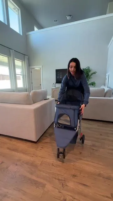 A pet stroller without the price tag yet has all the bells and whistles! #petstroller #dogstroller #tiktokshopspringglowup 