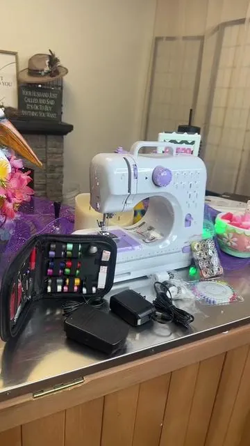 So you said you wanted to learn how to sew!  I got ya! Link below for all the goods it comes with! This is darling! ##sewing##selfcare##beginner##selfcaretiktok##sewingmachine
