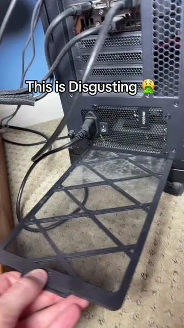 Don’t let your pc be like mine… #duster #electronics #pc 
