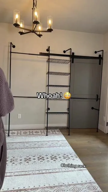 You can make this fit in any space  #clothingrack #clothesrack #smallspacesolutions #tiktokshopcreatorpicks 