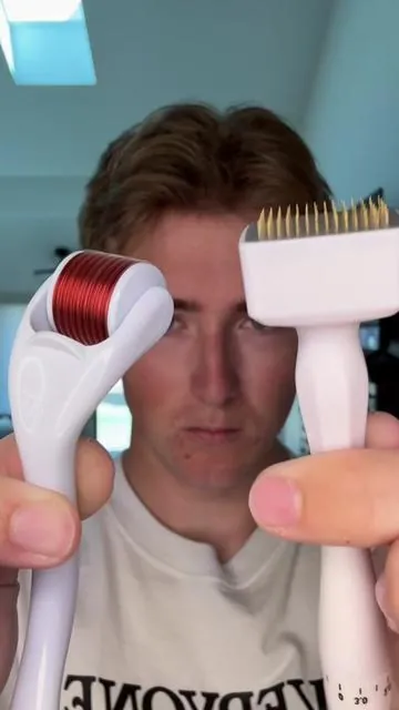 Derma roller vs Derma Stamp, which one is better for hair growth?  #hairgrowth #dermaroller #dermastamp #microneedling #hairgrowthtips @OUTDOOR NEEDS 
