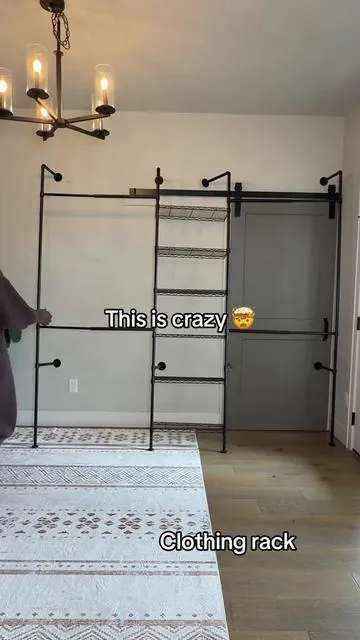 Bet your clothing rack can’t do this!  #clothingrack #clothesrack #smallspacesolutions #tiktokshopcreatorpicks #organizer 