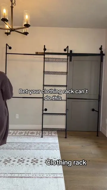 I’ve never seen a clothing rack do this  #clothingrack #clothesrack #smallspacesolutions #tiktokshopcreatorpicks #springglowup 
