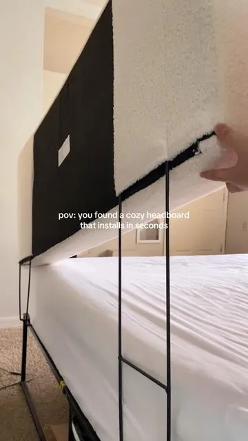 cozy bedroom glow-up with zero tools needed #headboard #bedroomupgrade #cozyathome #tiktokshopfinds #homefinds 