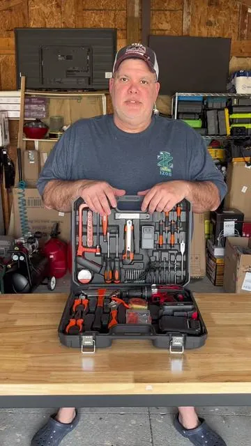 No tools? This kit literally has everything you need. 21V Cordless Drill & 128-Piece Home Tool Kit This all-in-one tool kit is perfect whether you’re starting from scratch or just want a reliable set to keep around the house. It comes with a powerful 21V cordless drill plus 100+ essential tools for everyday repairs, furniture assembly, and DIY projects. Lightweight, easy to use, and organized in one case so you’re not digging around for what you need. From quick fixes to bigger projects, this is the kind of kit you’ll actually use. @JDF #toolkit #toolset #homerepair #tool #tools