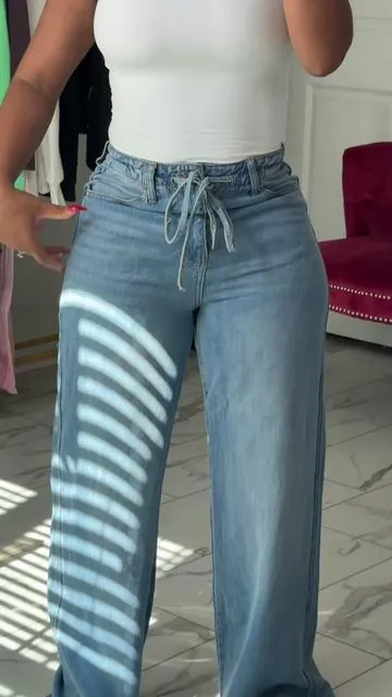 Wide leg flare pants with drawstring size 9  #widelegpants #flarepants 