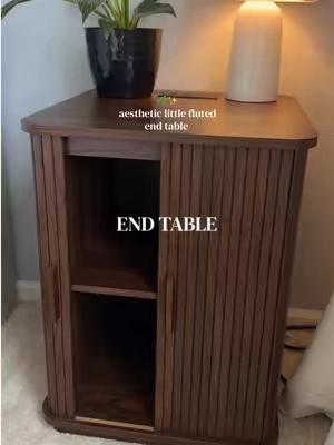 Actually obsessed with this end table #affordablenightstand #endtablewithstorage #tiktokshopspringglowup #greenish 