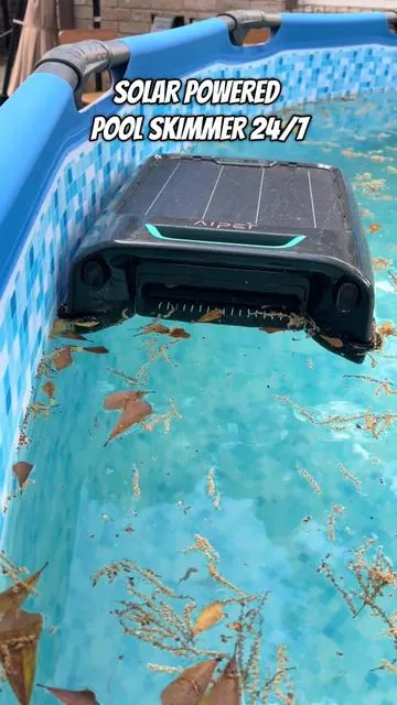 Best pool purchase of my life!! 🌊☀️#poolcleaner #poolrobot #poolskimmer #abovegroundpool #poolcleaning 