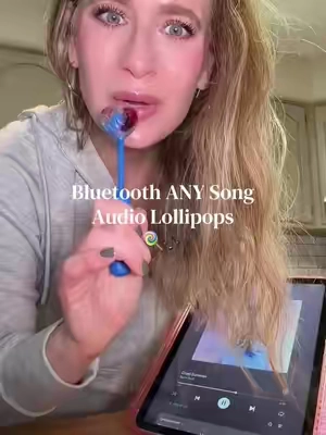 Easter basket win! 🐰🐣 Play your favorite songs on these Bluetooth wireless bone conduction suckers! Rechargeable & reusable over & over! @Amos Sweets  #audiolollipop #bluetoothlollipop #EasterBasketStuffer #tiktokshopcreatorpicks #tiktokshopspringglowup