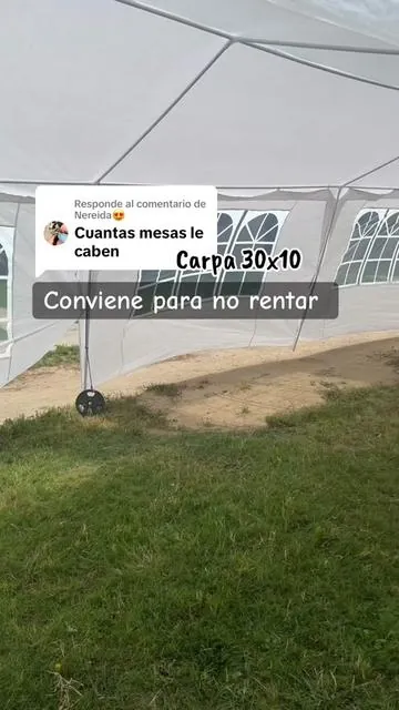 Respuesta a @Nereida😍 amiga cabe de 4 a 5 mesas #canopy #carpa #fiestas #tiktokshopcreatorpicks #greenish 