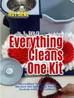 This set does what my whole cleaning closet used to do.🤩#CleanTok #bundle  #spinmop  #mophead #mopping 