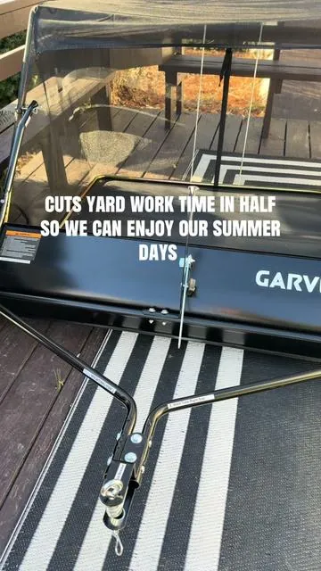 @Garvee Commercial lawn sweeper that picks up anything in your yard and cuts yard work time in half! #lawnsweeper #yardwork #yardcleanup #tiktokshopcreatorpicks 