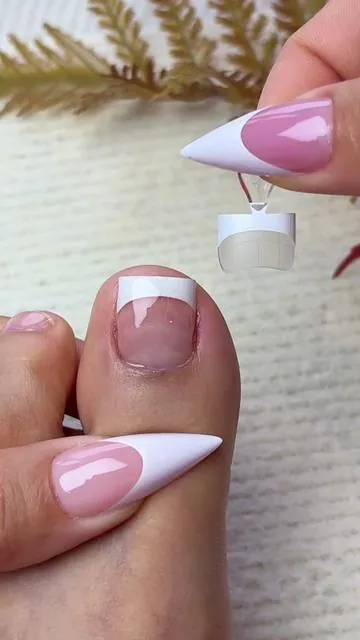 Beautiful toenails look best on your feet. ✨FL #fyp #diynails #toenails #frenchtipnails #tiktokshopspringglowup 