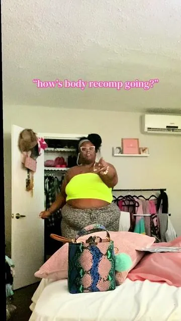 i’d say pretty good 🤭🙂‍↔️🍐 #plussizefitness #plussize #bodyrecomp 