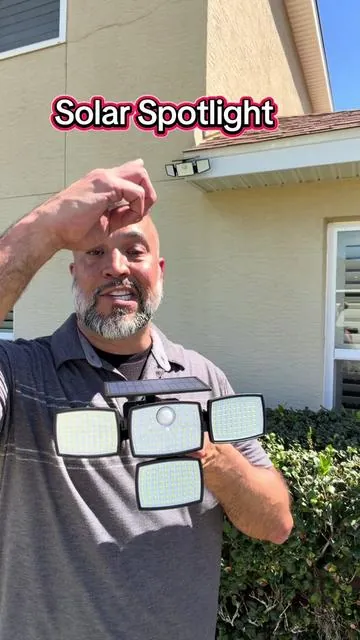 Dark yard? No problem. This Tuffenough 4-panel solar spotlight charges all day and lights up your space at night with wide-angle coverage. The adjustable panels let you direct light exactly where you need it, and motion detection kicks it brighter when someone walks by. No wiring, no hassle — just mount it and let the sun do the rest. Perfect for yards, driveways, fences, and added security around your home. #OutdoorLighting #SolarLights #HomeSecurity #BackyardUpgrade #TikTokShopFinds