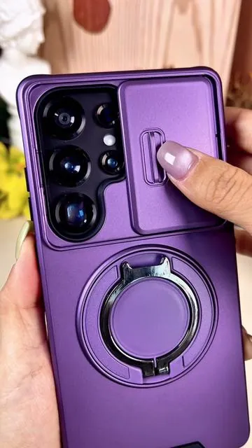 Shockproof Magnetic Case with Slide Camera Lens Protector For Samsung Galaxy S25/S24/S23/S22/ S21 Ultra Plus Rotating Ring Holder.📲#samsunggalaxyphonecase #CaseMagneticoGalaxyProteccionCompleta #AccesoriosGalaxyS25aS21ConEnvioGratis #ProtectorDeCamaraGalaxyAltaCalidad #OfertasDeCasesParaCelularesEnTikTokShop 