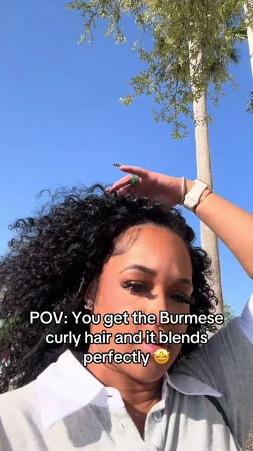 I’m really loving these Burmese curly bundles from curly me hair!! Good quality and a even better price I highly recommend. #burmesecurly #curlymehair #flipoverquickweave #burmesehair #fyp 