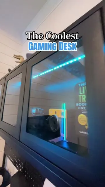LED Reversible Gaming Desk
