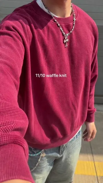 fire waffle knit thermal #outfitinspo #waffleknit #cleanfit #comfy #acidwash 