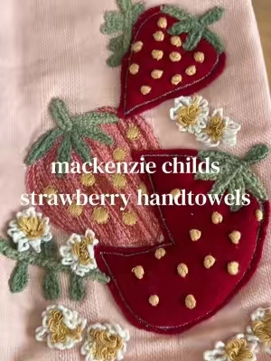 Mackenzie Childs new hand towel drop 🍓🍓🍓🍓 #handtowels #mackenziechilds #strawberry #homedecor #towels 