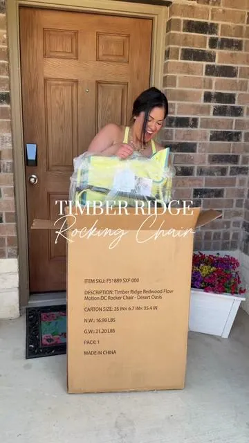 This is going to be the first color to go in this timber ridge rocking chair 💛 #rockingchair #foldingchair #sportsmoms #portablechair #soccermom 
