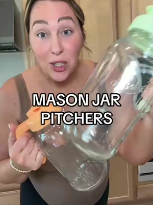 Catch me making sun tea in these glass pitchers for the next 5 months!! ☀️ #glasspitcher #kitchenfinds #nontoxicswaps #beveragegirlies #homefinds 