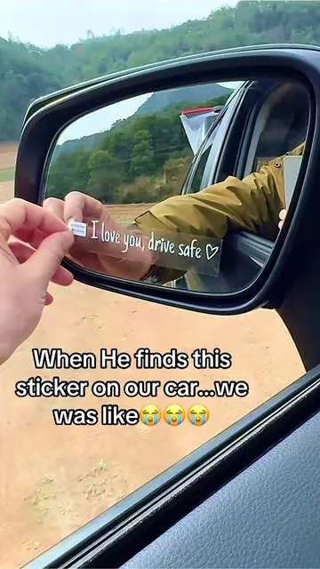 Smallest stickers…biggest reminder of safety ❤️❤️❤️#carstuff #tiktokshop #caraccessories #girlycaraccessories #fyp 