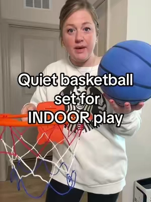 A mom win for sure #quietbasketball #indoorbasketball 
