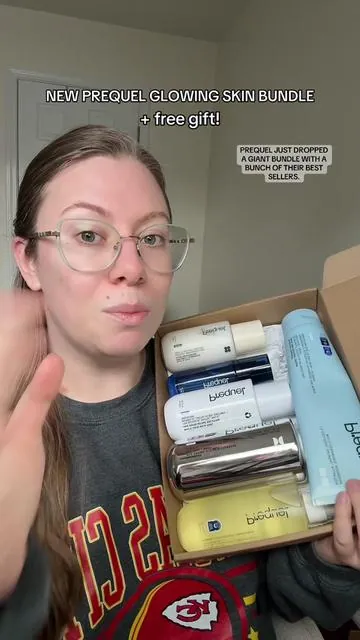 Prequel dropped another new viral glowing skin bundle AND it has a free gift with it right now! @Prequelskin #tiktokshopcreatorpicks  Prequel viral glowing skin bundle  Prequel skin bundle 