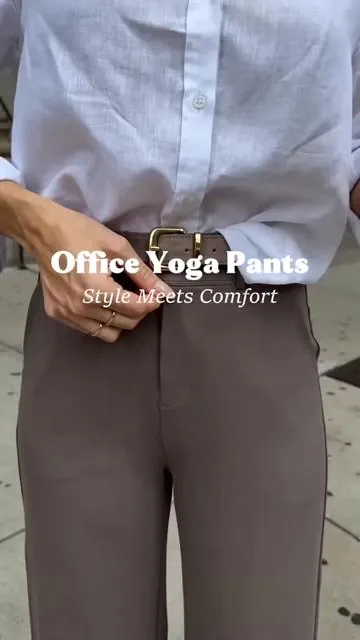 If you work and need comfy pants that dont pass as leggings THESE are your best friends!!!🎀 #g4free #yogapants #comfypants #workpants #leggings  