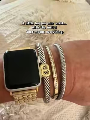 Finally a bracelet that matches all my jewelry ✨ no more choosing between gold and silver. Best gift for anyone and it’s waterproof  @Aprilery Jewelry-US #initalbracelet #dupes #cablebracelet #jewelry #goldandsilver 