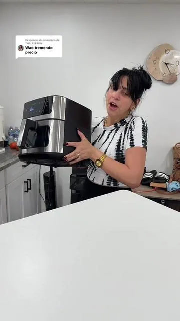 Respuesta a @THALI FERRO  Sweetcrispy 6.34QT Air Fryer with Window 8 Food Presets 400°F Max Heat 90-Min Timer Nonstick Dishwasher-Safe Basket for Air Fry Roast Reheat Bake Stainless Steel##air