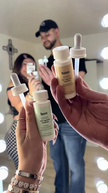 Hers & Hims 🫶🏼✨ #hers #hims #hairregrowth #hairtherapy 