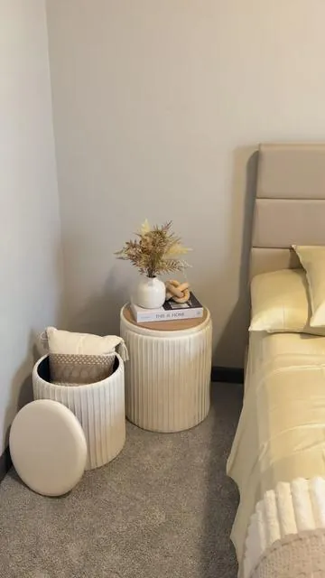 Stylish enough to show off. Functional enough to hide the mess. @Sweetcrispy S #storageottoman #endtables #homeandliving #furniturefinds #springsale 