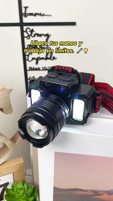 Linterna frontal LED, linterna frontal impermeable rechargeable por USB para exploracion, camping al aire libre. Muy bonita recomendada #led #flashlight #lights #headlamp #tools