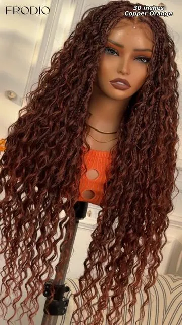 Truly one of the best boho braids wigs I've ever laid my hands on. Hair from @Frodio Hair #frodiohair #wiginstall#hairstyles #fyp #braidstyles 