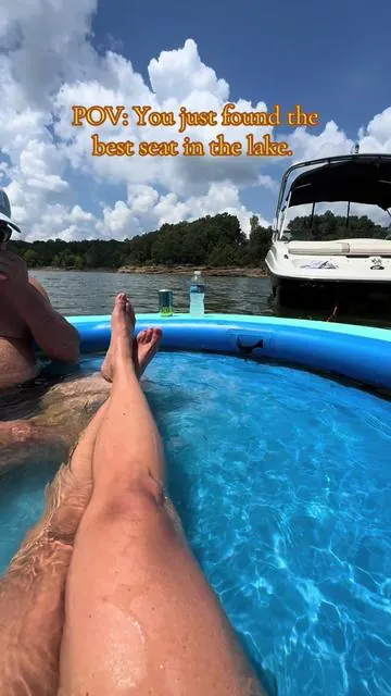 This is the best seat on the lake. Grab yours today! #lake #summermusthaves #tiktokshopspringglowup #float #greenish 