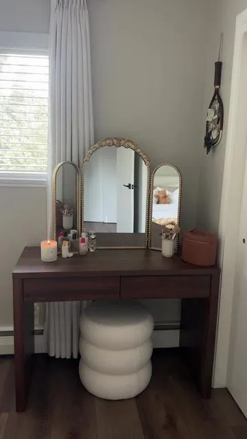 my dream vanity setup 🦢🤍  #vanity #pinterestinspired #makeup #selfcare #vanityinspo 