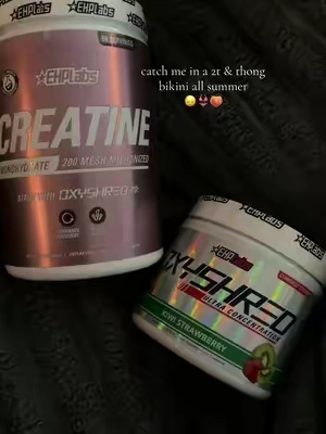 unmatched duo for my summer body 🙂‍↕️ #oxyshred #ehplabs #GymTok #summerbody #creatinepowder 