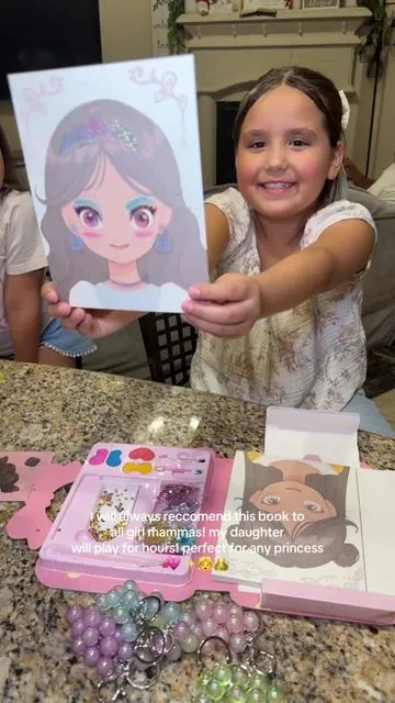 This book is one of our favorites!! we take it when we travel! & keeps her so busy!✨💗 #princessbook #makeupbook #girltoys #girlies #girlmom 