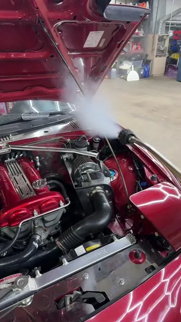 i’m never cleaning my engine, any other way #tiktokshopfinds #ttshop #detailing #steamcleaning #trending 