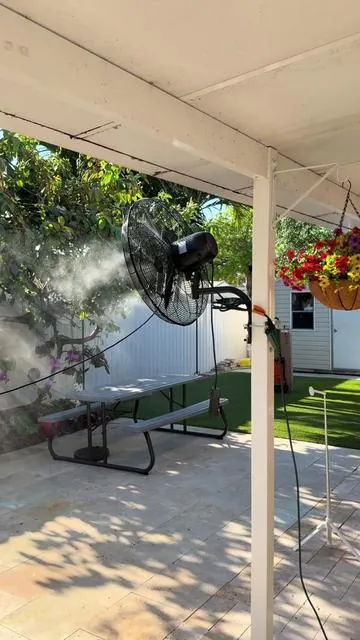 Este ventilador te tosía agua , es perfecto para patio , garage o negocio #ventilador#patio#fan#tiktokshopspringglowup#tiktokshopcreatorspicks 