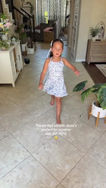 these athletic dresses are my favorite, so comfy and perfect for summer! #GirlMOM #kidsathleticdress #girldress #kidsclothing #kidssummerclothes 
