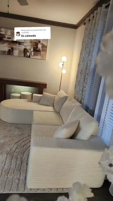 Respuesta a @rosiiiii92  [2 Packages shipping) Modular Sectional Sofa with L-Shape Chaise, Cloud Sectional Modern Sleeper Couch with Deep Seat, Sponge Compression Sofas No Assembly Required (Beige-Corduroy Fabric) #Lshapedsectionalsofa #sofáseccionalenformadeL #sofádeespumadealtadensidad #sofámodernoestilonube #sofámoderno @Kerilyn 