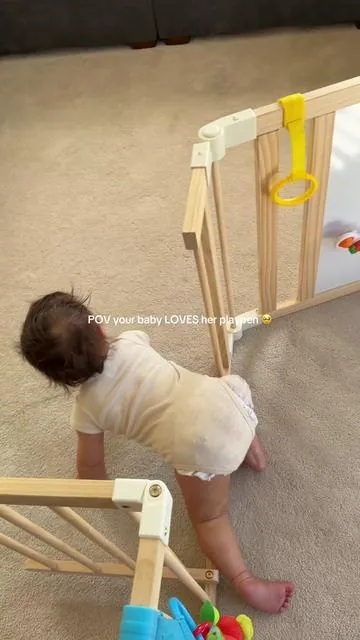 SALE! We love our baby playpen! I’ll link this one for you! #babyplaypen #babygate #montessoriathome #montessoribaby 