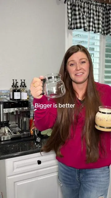 The viral coffee pot mug is now a full 20 ounces! Perfect for those days you need something extra, or more room for cream, or ice. Cheers! ☕️  #coffeecup #coffeepotmug #bigcoffeecup #coffeemug #coffeeathome 