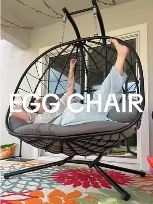 My favorite double egg chair is on sale today! #tiktokshopspringglowup #eggchair #patiofurniture #summer #tiktokshopcreatorpicks 