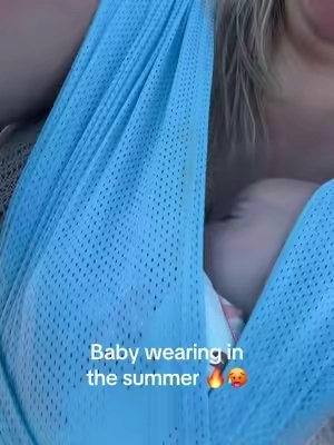 Hot baby, overstimulated mom, and zero airflow? Not this summer 🤍 This mesh baby wrap is the only way I’m surviving the heat without both of us melting. Lightweight, breathable, and actually comfortable for long days out so you can keep baby close without the sweat fest. Perfect for beach days, errands, and everything in between ☀️ #momtips #babywearing #newmomlife #summerwithbaby #greenish 