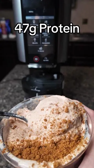 Ninja Creami helps me hit that protein goal 💪 #ninjacreami #icecream #tiktokshopspringglowup 